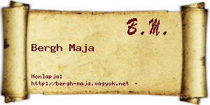 Bergh Maja névjegykártya